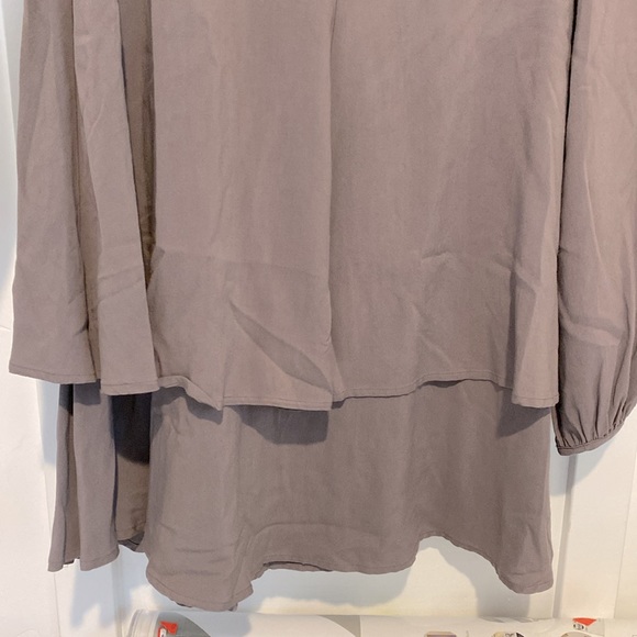 Free People Women's Ottoman Slouchy Stretch Tunic, Taupe, Brown. NWT - Picture 6 of 10